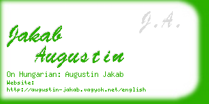 jakab augustin business card